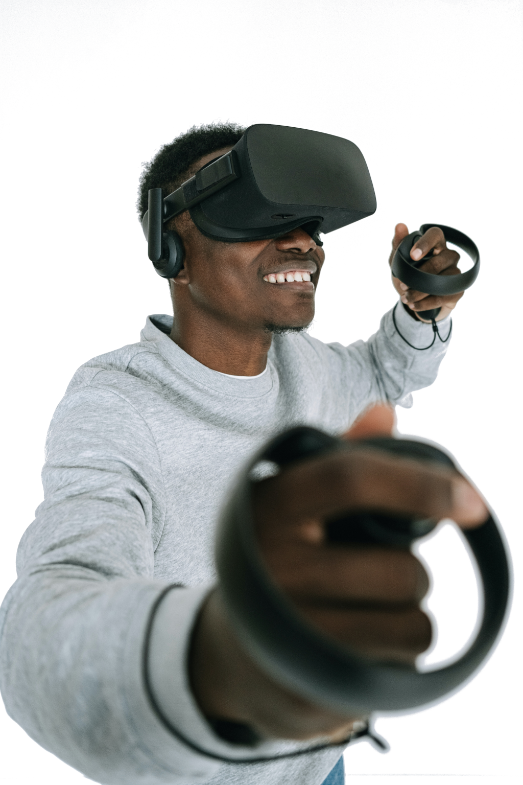 person with vr casque